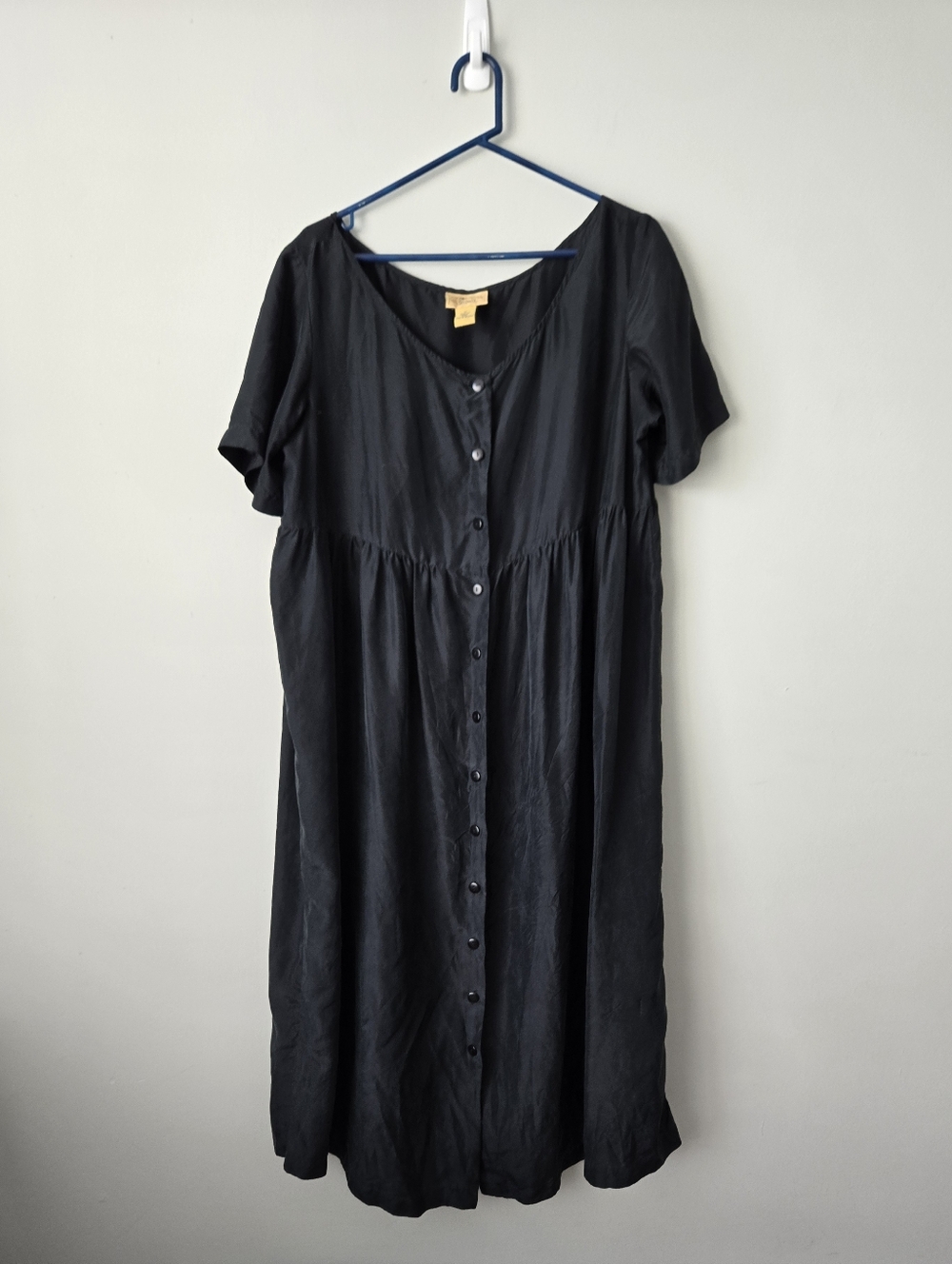 100% Silk Vintage Maxi Dress -The Ultimate Gothic Witchy Summer Dress !